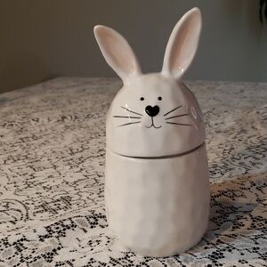 Ceramic Bunny Jar - White